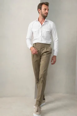 Pini Parma White Velvet Effect Western Shirt - Made In Italy Clearance